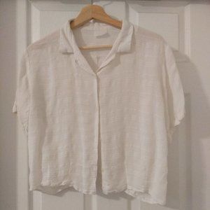 vintage white button down blouse